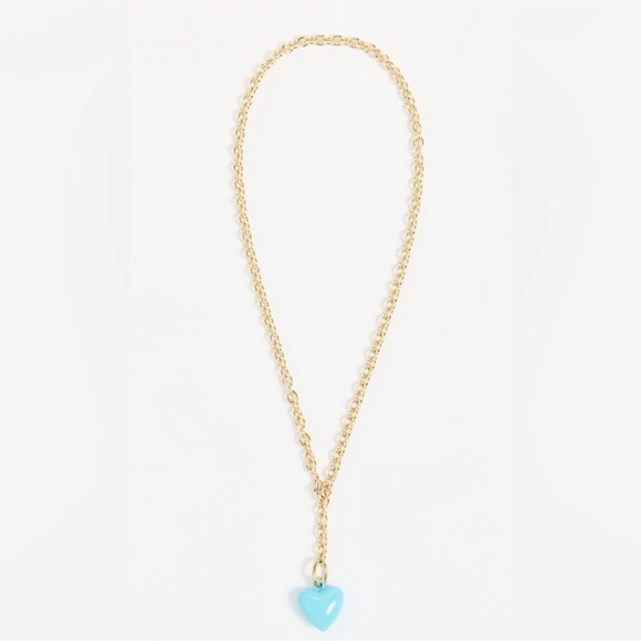 NWOT Roxanne Assoulin The Mini Puffy Heart Necklace - Picture 2 of 4